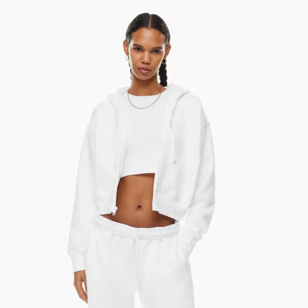 TNA Cozy Fleece Boyfriend Boxy Zip Hoodie
